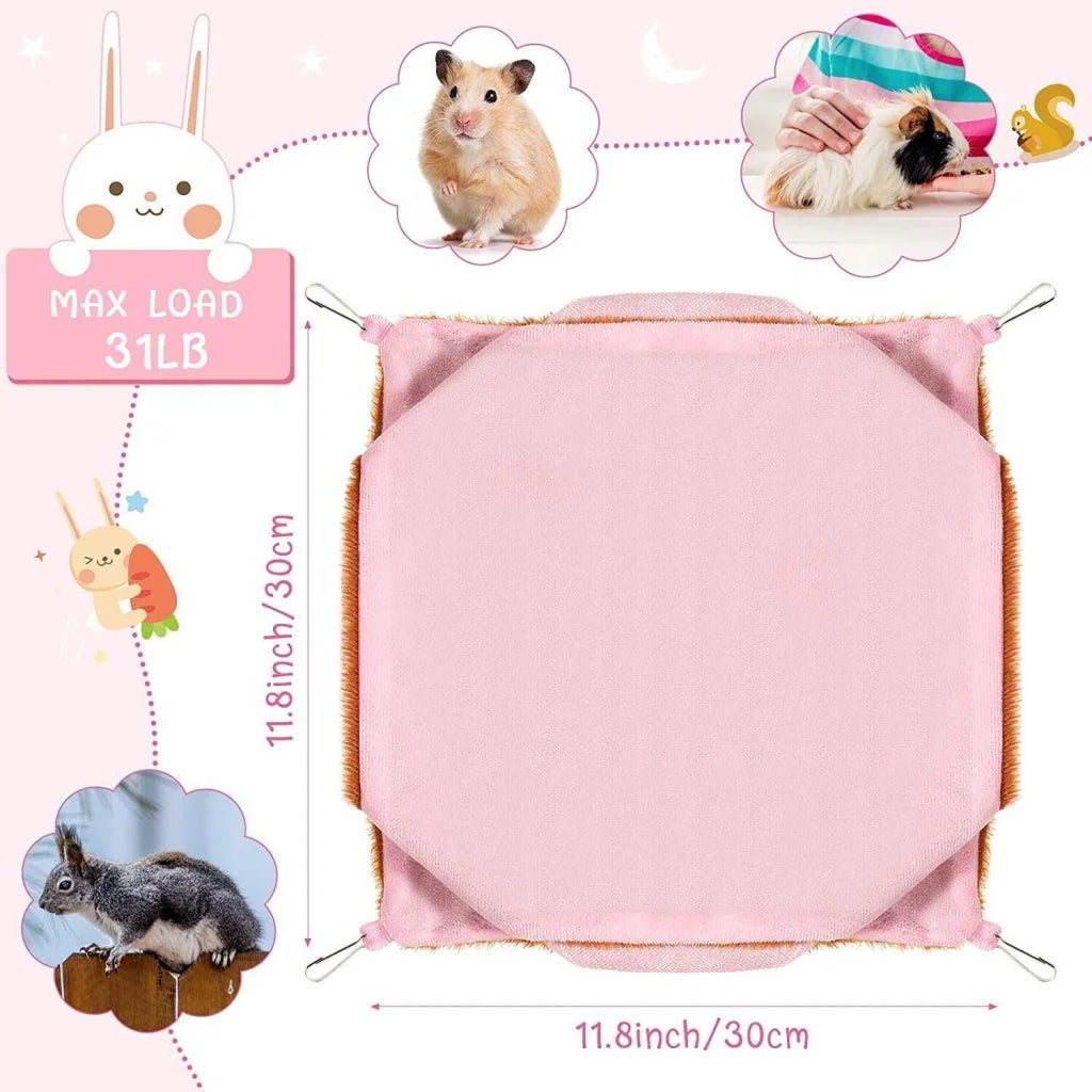 Hanging Hammock Nest Bed for Hamster Guinea Pig Ferret Rat