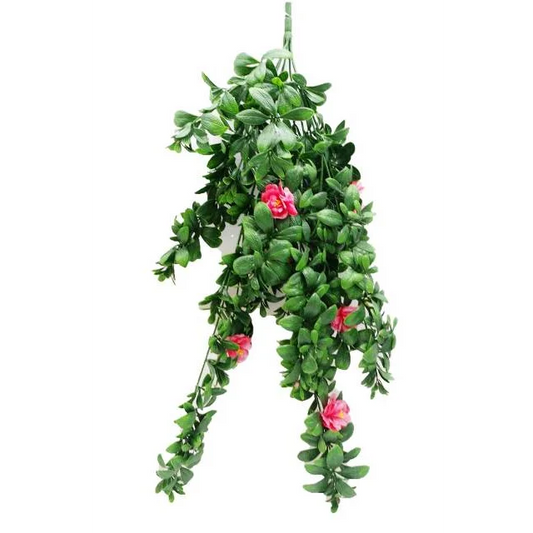 Hanging Pink Rose Stem 85cm, UV