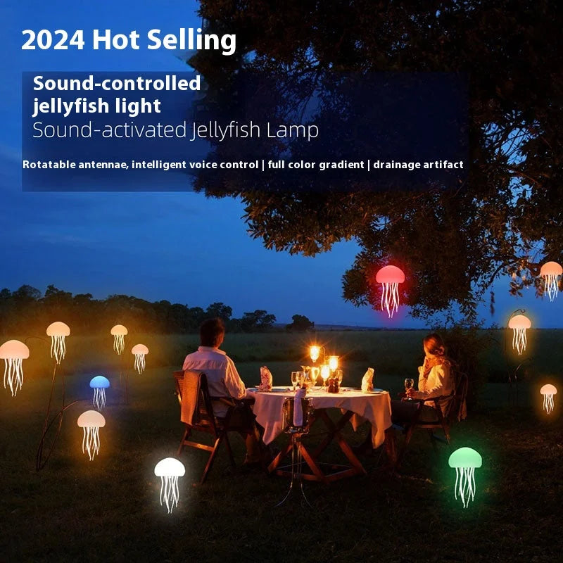 Hanging Style Jellyfish Shaped Night Light - 1000mAh