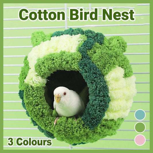 Hanging Warm Cotton Nest Hammock Cozy Bed for Parrots
