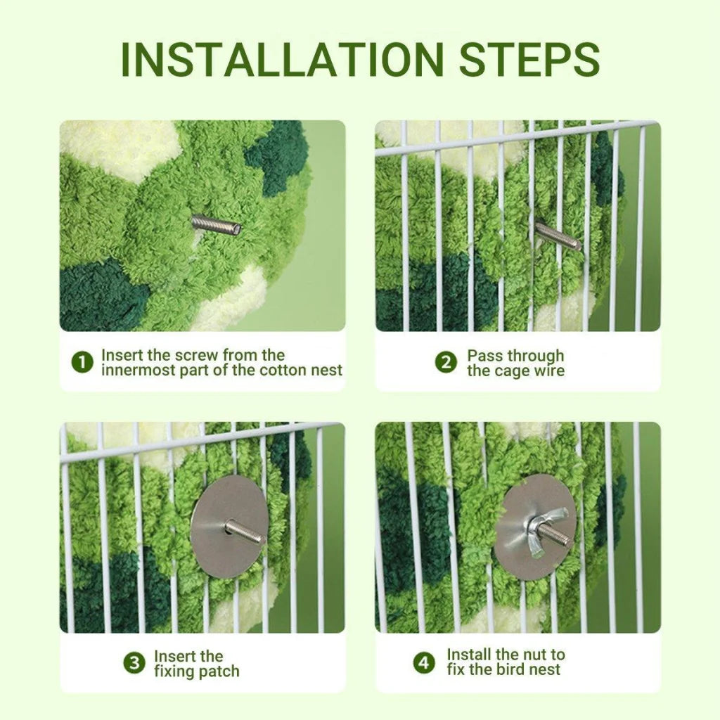 Hanging Warm Cotton Nest Hammock Cozy Bed for Parrots