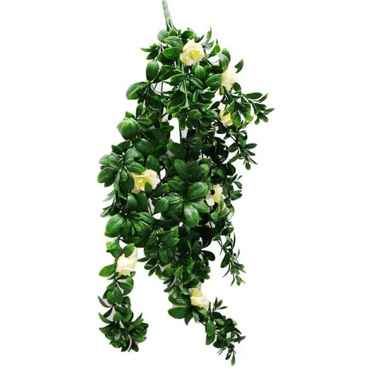 Hanging White Rose Stem 85cm, UV