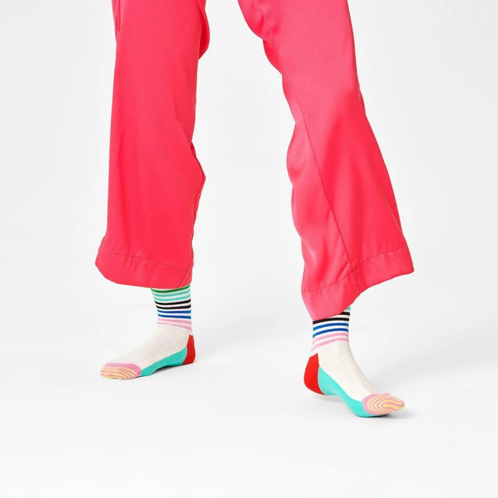 Happy Socks adult Half Stripe Sock Mint Blue Size 36-39-1973194222429409281