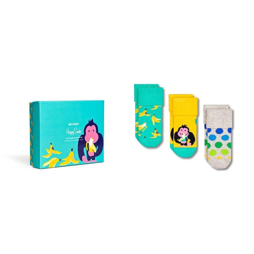Happy Socks Baby Socks ?In The Jungle? Pack 0-6M-1973194224987934720