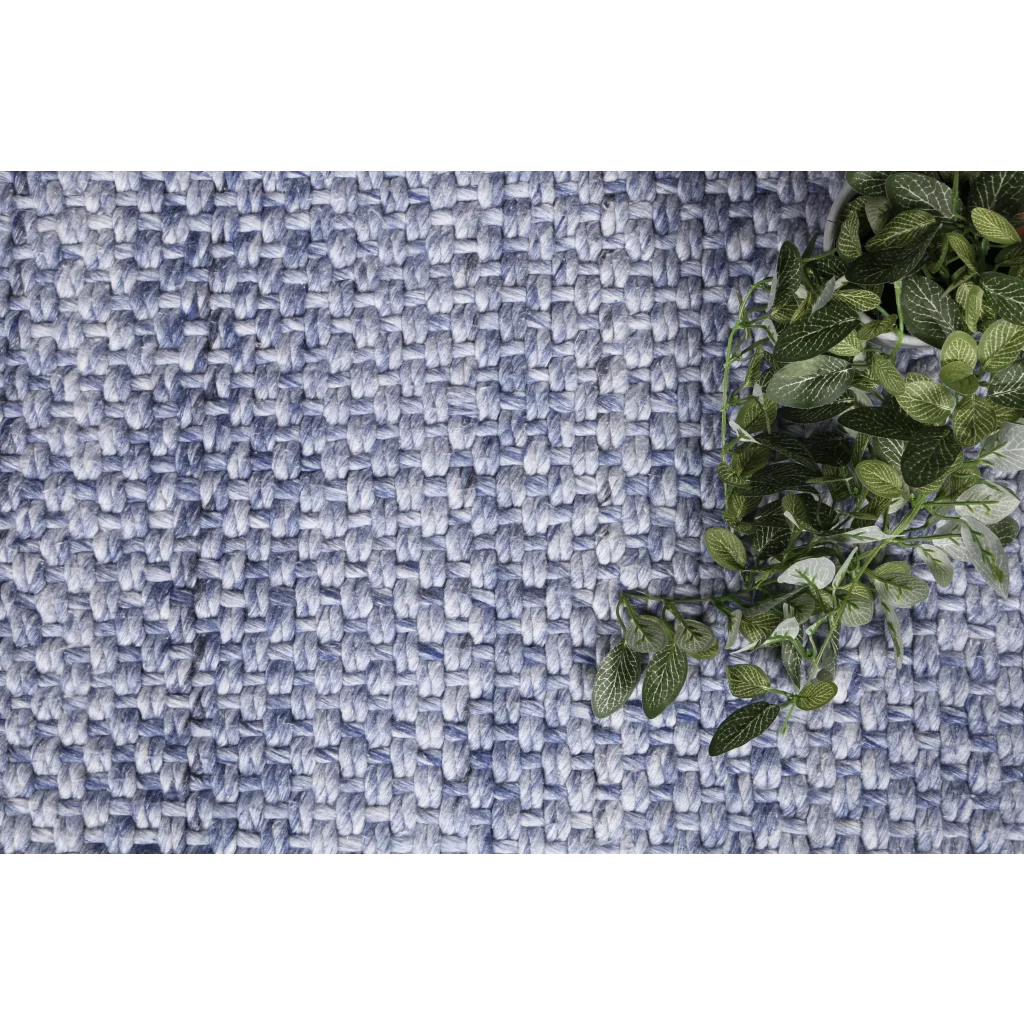 Harlow Chignon Blue Wool Blend Rug - 160x230 - Home & Garden