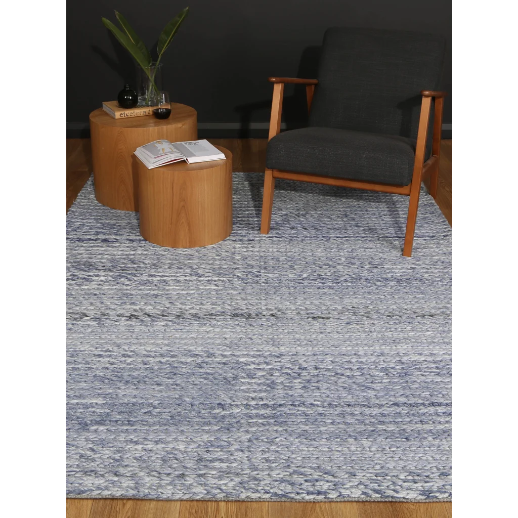 Harlow Cue Blue Wool Blend Rug - 160x230 - Home & Garden