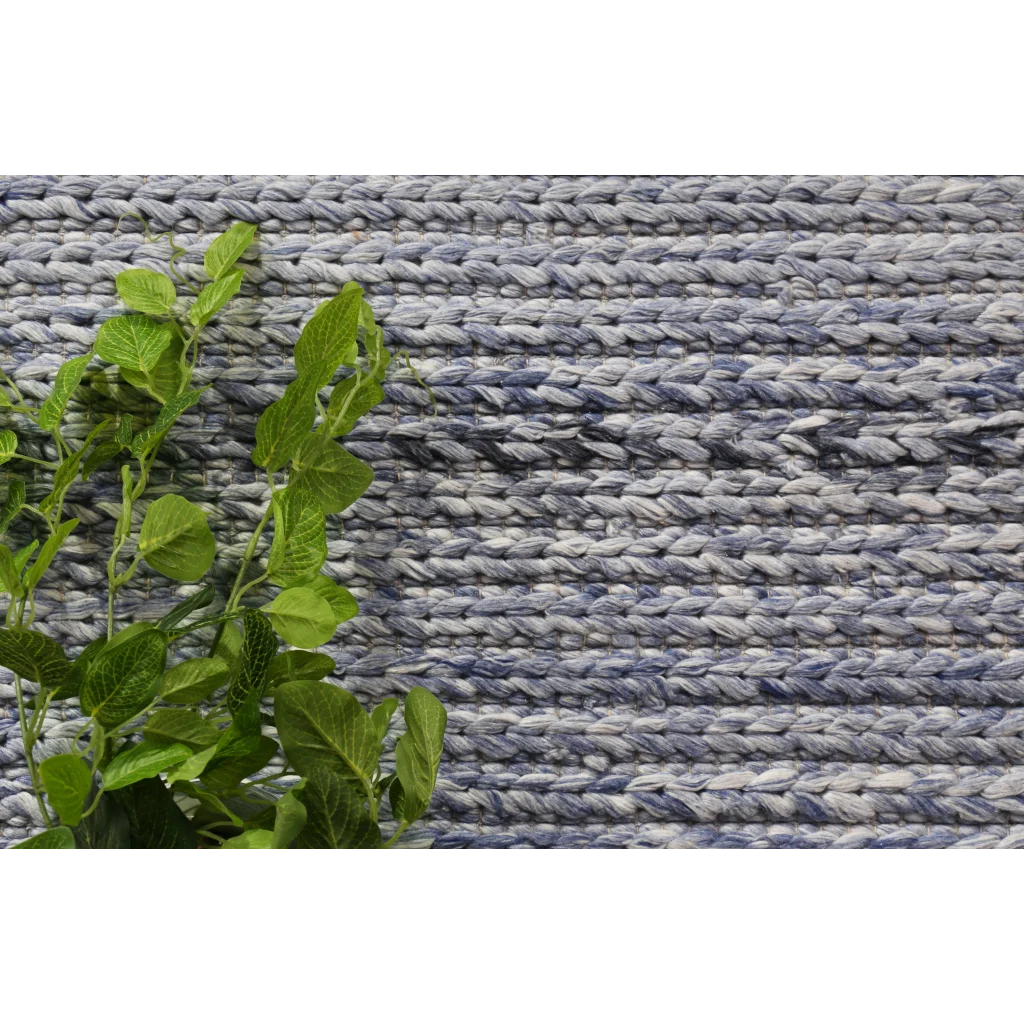 Harlow Cue Blue Wool Blend Rug - 200x290 - Home & Garden