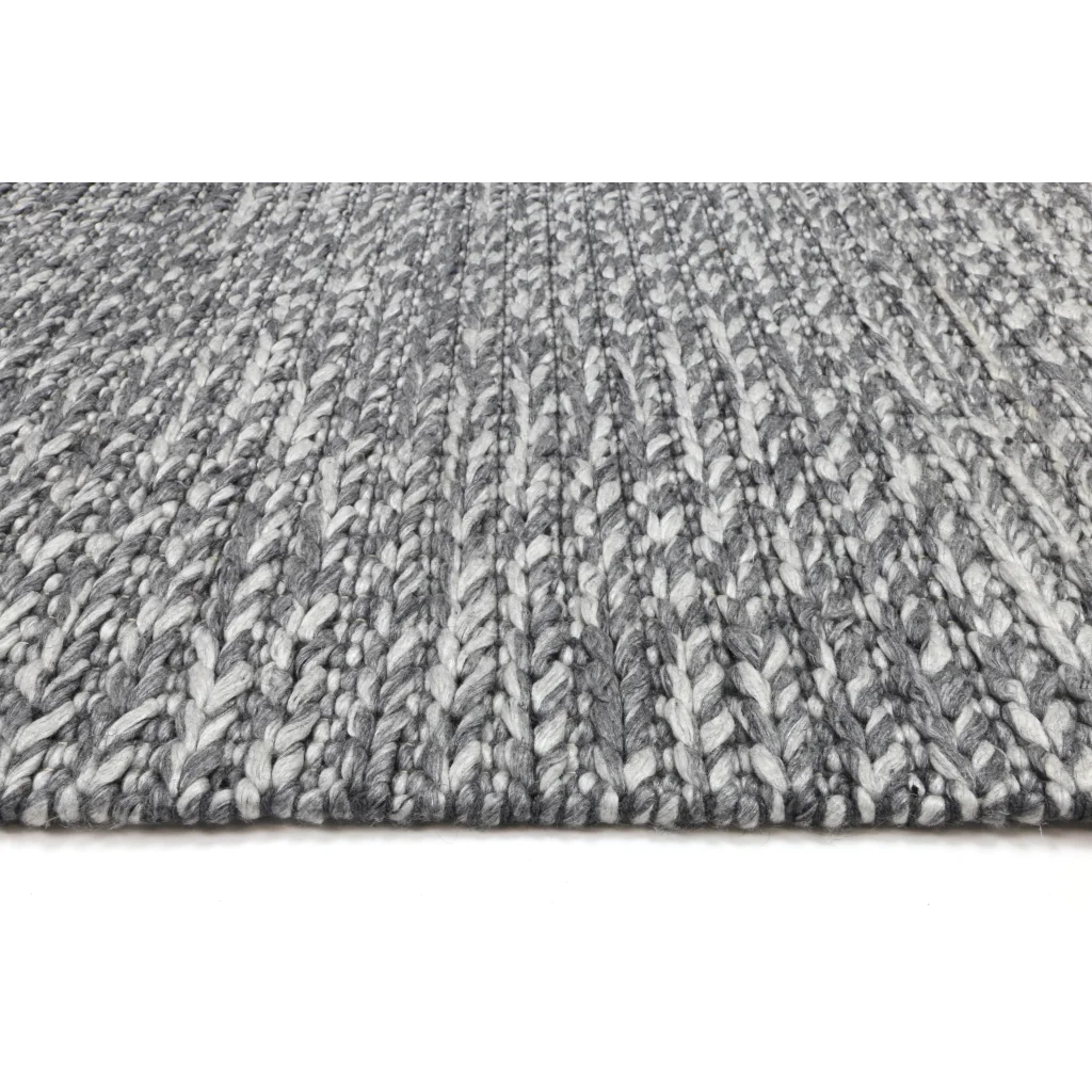 Harlow Cue Charcoal Wool Blend Rug - 200x290 - Home & Garden