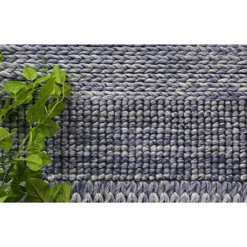 Harlow Grace Blue Wool Blend Rug - 160x230 - Home & Garden