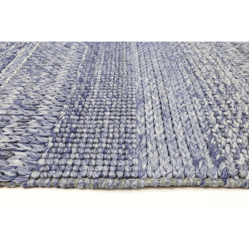 Harlow Grace Blue Wool Blend Rug - 240x330 - Home & Garden