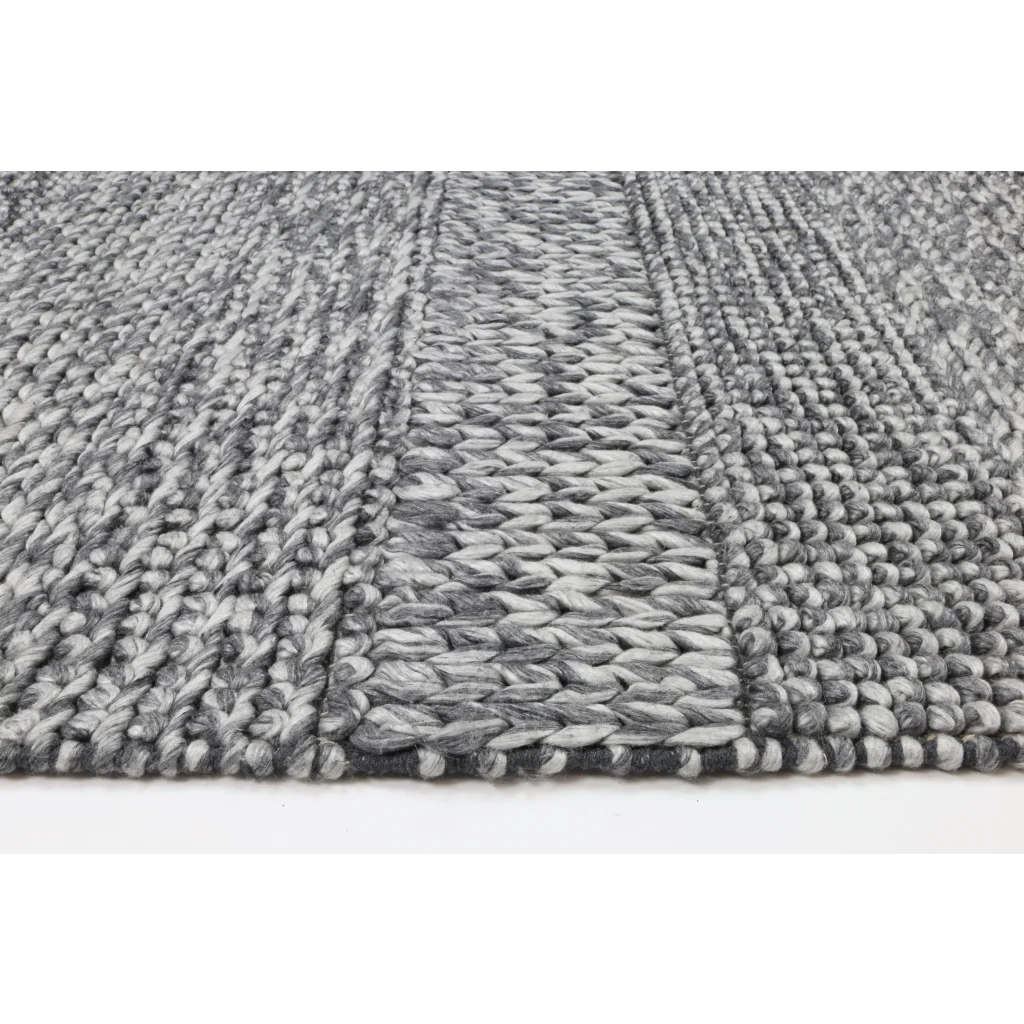 Harlow Grace Charcoal Wool Blend Rug - 160x230 - Home &