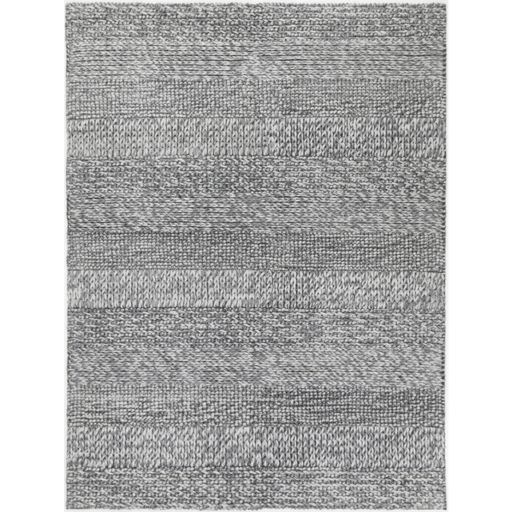 Harlow Grace Charcoal Wool Blend Rug - 160x230 - Home &