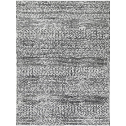 Harlow Grace Charcoal Wool Blend Rug - 160x230 - Home &