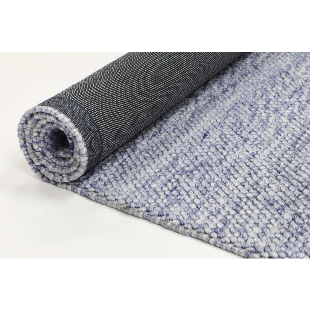 Harlow Loopy Blue Wool Blend Rug - 240x330 - Home & Garden
