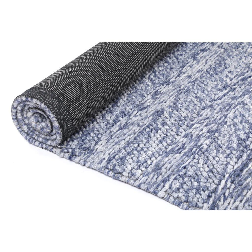 Harlow Ringlets Blue Wool Blend Rug - 160x230 - Home &