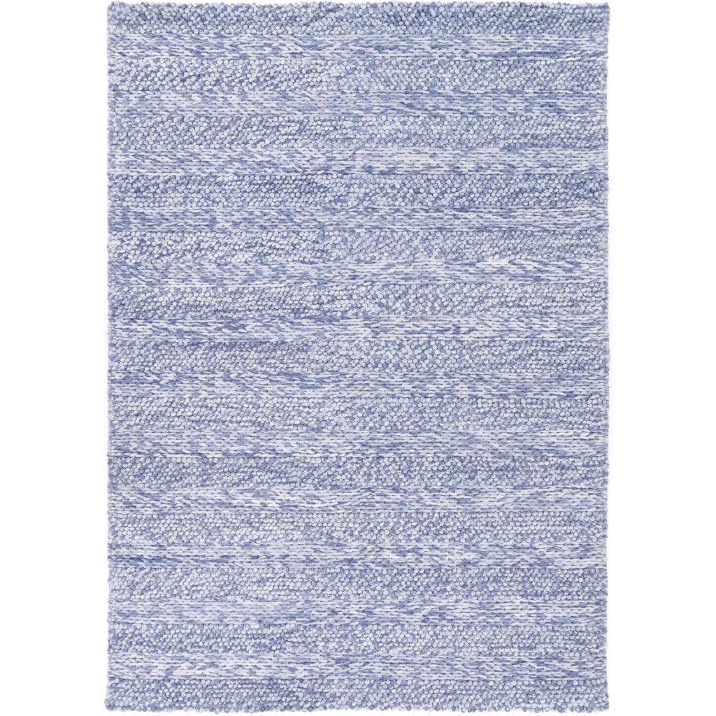 Harlow Ringlets Blue Wool Blend Rug - 200x290 - Home &