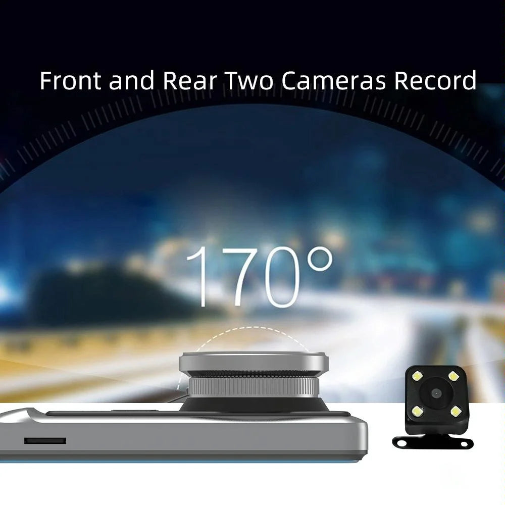 Hd 1080p Dual Camera Car Recorder with 4 Ips Screen and 170