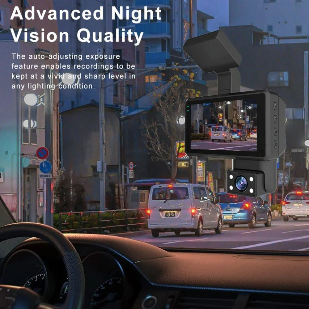 Hd Dual Camera Car Dash Cam with Infrared Night Vision