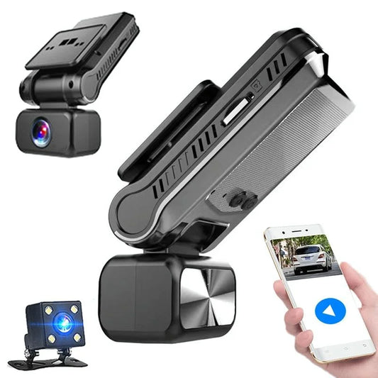Hd Dual Camera Car Dash Cam with Night Vision and Wifi