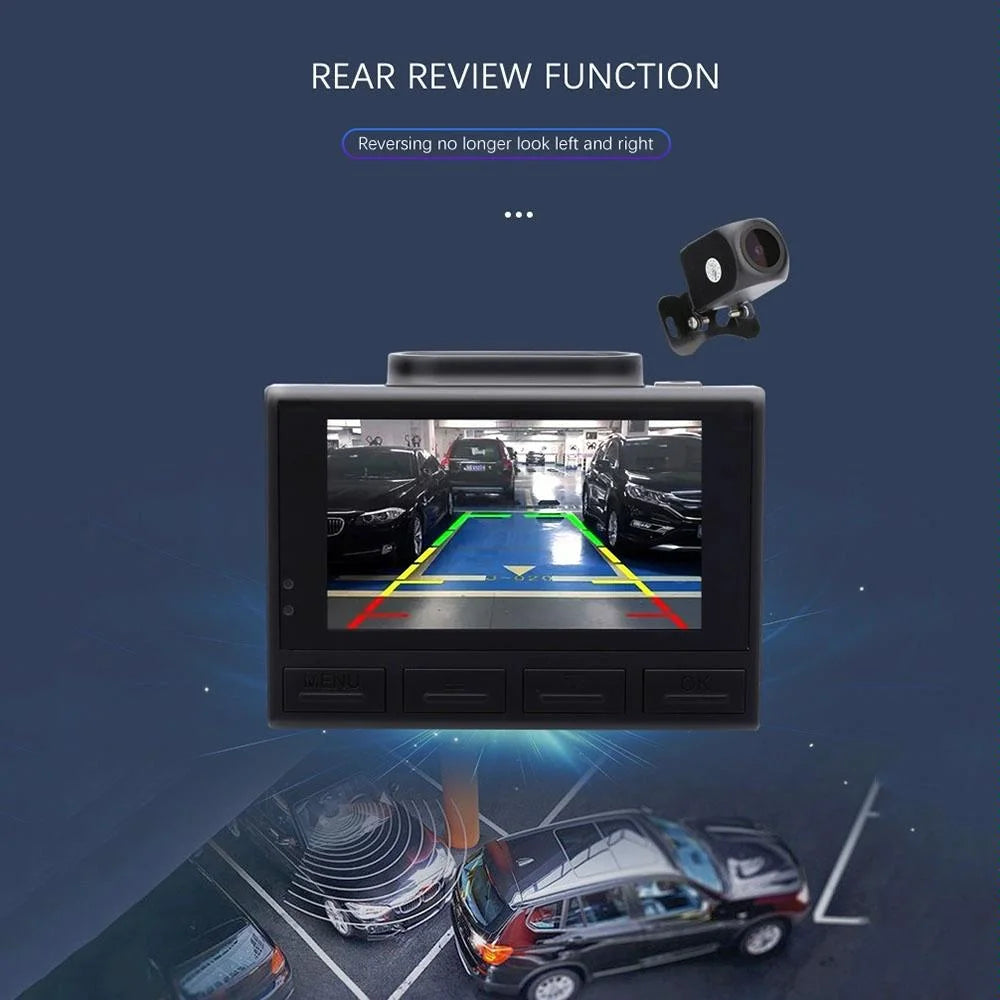 Hd Dual Recording Car Driving Recorder with Wifi & Gps