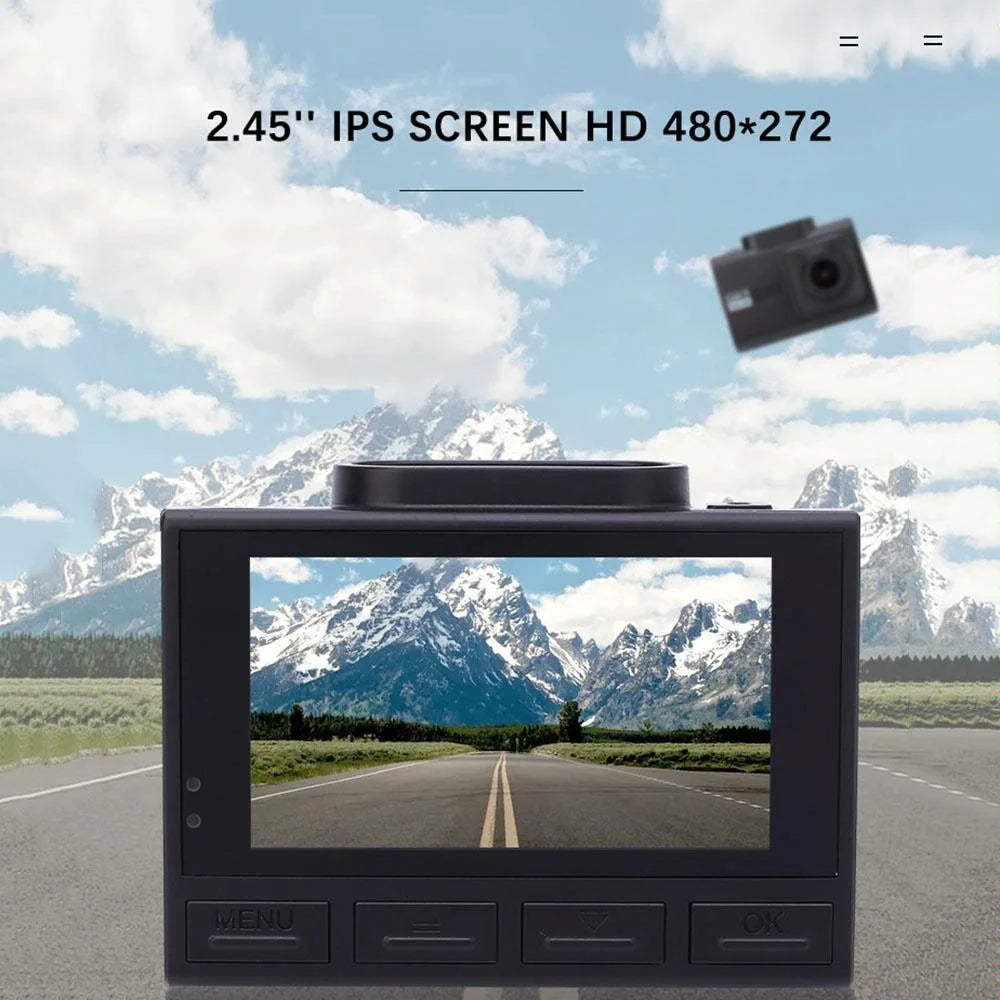 Hd Dual Recording Car Driving Recorder with Wifi & Gps