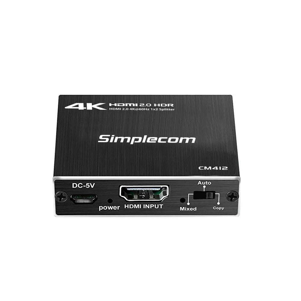 HDMI 2.0 Splitter 1x2 4K@60Hz HDR10 2 Port HDMI Duplicator