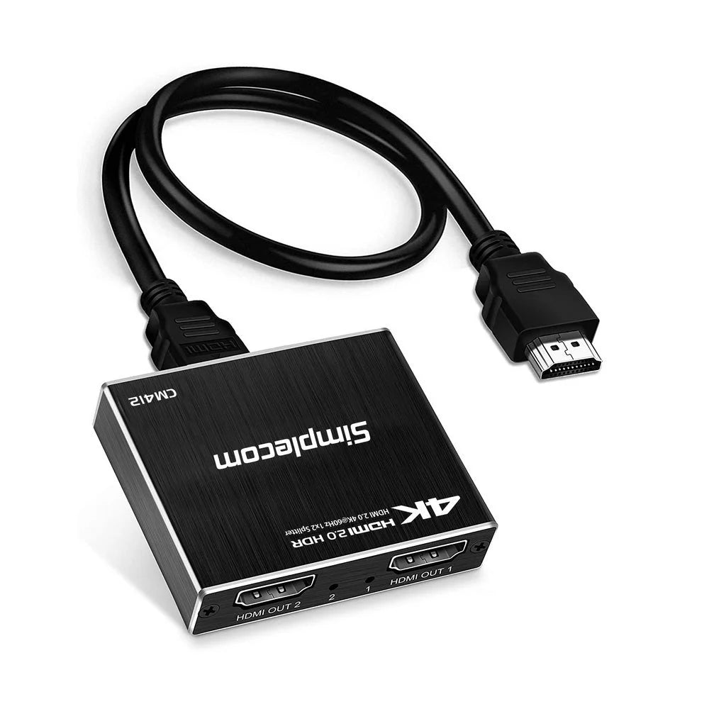 HDMI 2.0 Splitter 1x2 4K@60Hz HDR10 2 Port HDMI Duplicator