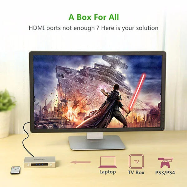 HDMI 3x1 Switch Zinc Alloy - 40278 - Computer Accessories