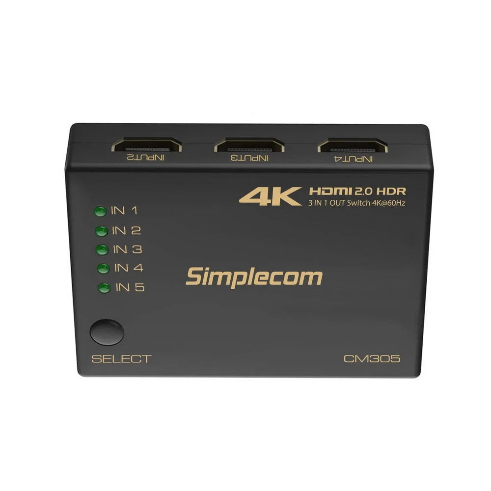 HDMI Switch 5-Way Ultra HD 5 IN 1 OUT Splitter 4K@60Hz