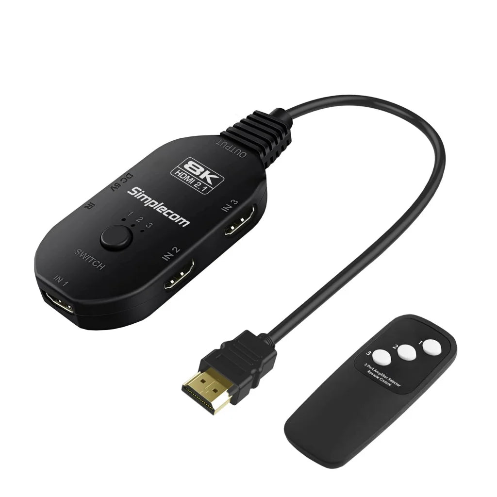 HDMI Switch CM353 3-Port 3 IN 1 OUT Splitter HDCP 2.3
