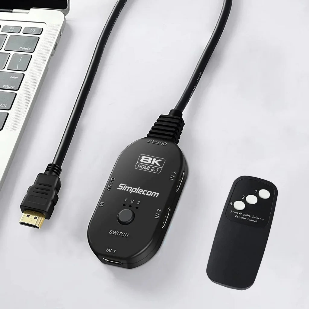 HDMI Switch CM353 3-Port 3 IN 1 OUT Splitter HDCP 2.3