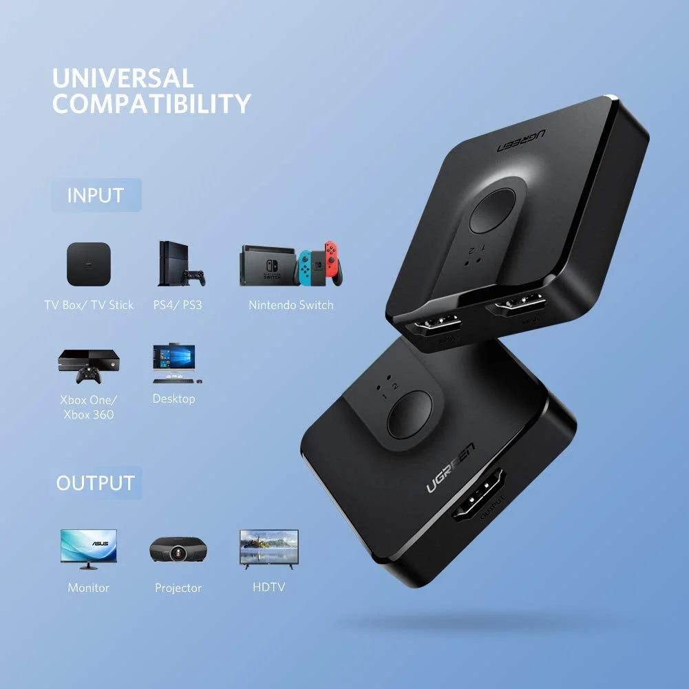 HDMI Switch/Splitter 2-Port 4K - Black (50966)