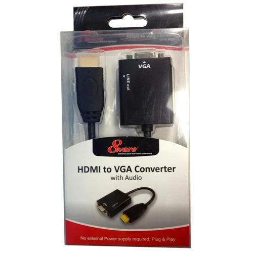 HDMI to VGA Adapter 8WARE 19-pin to 15-pin Male to Female