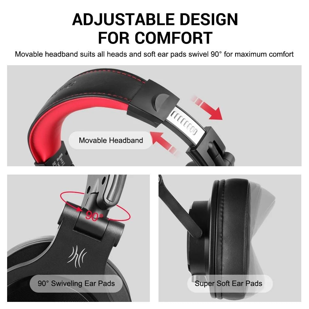 Head-Mounted Wired Headphone With Noise Reduction & Mic