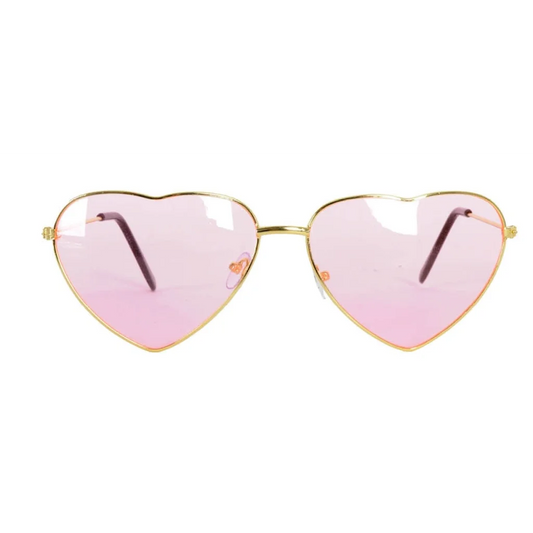 Heart Sun Glasses Metal Frame Party Costume Love Sunnies