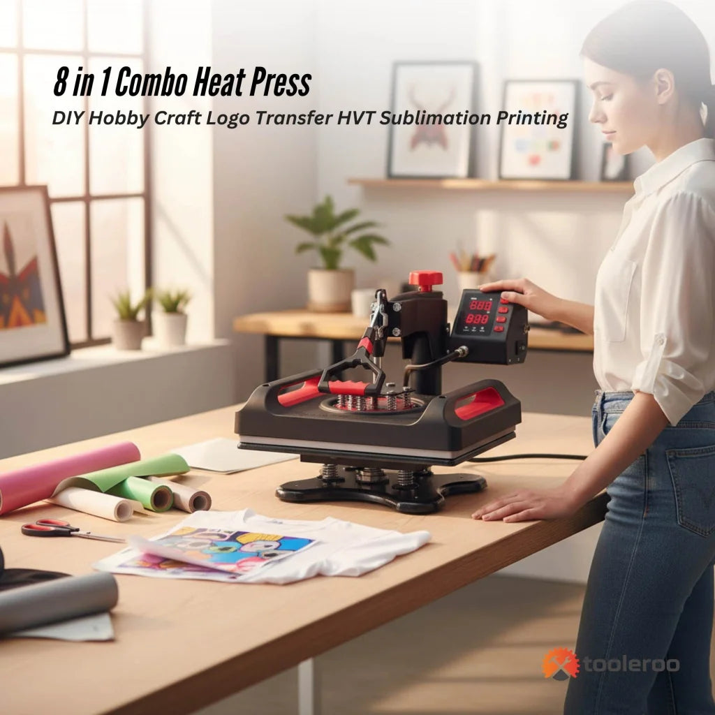 Heat Press 8 in 1 Combo