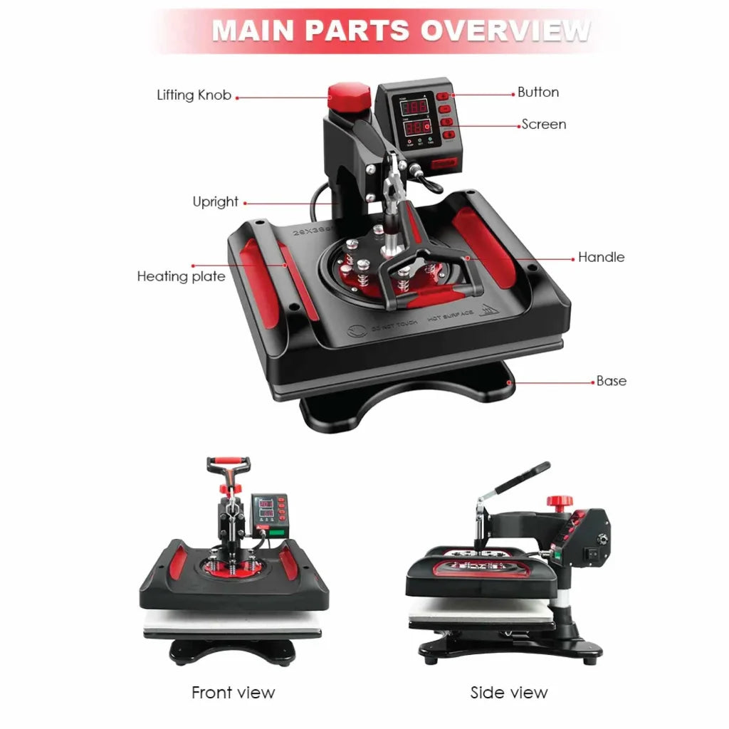 Heat Press 8-in-1 Combo DIY Hobby Craft Logo Transfer HVT