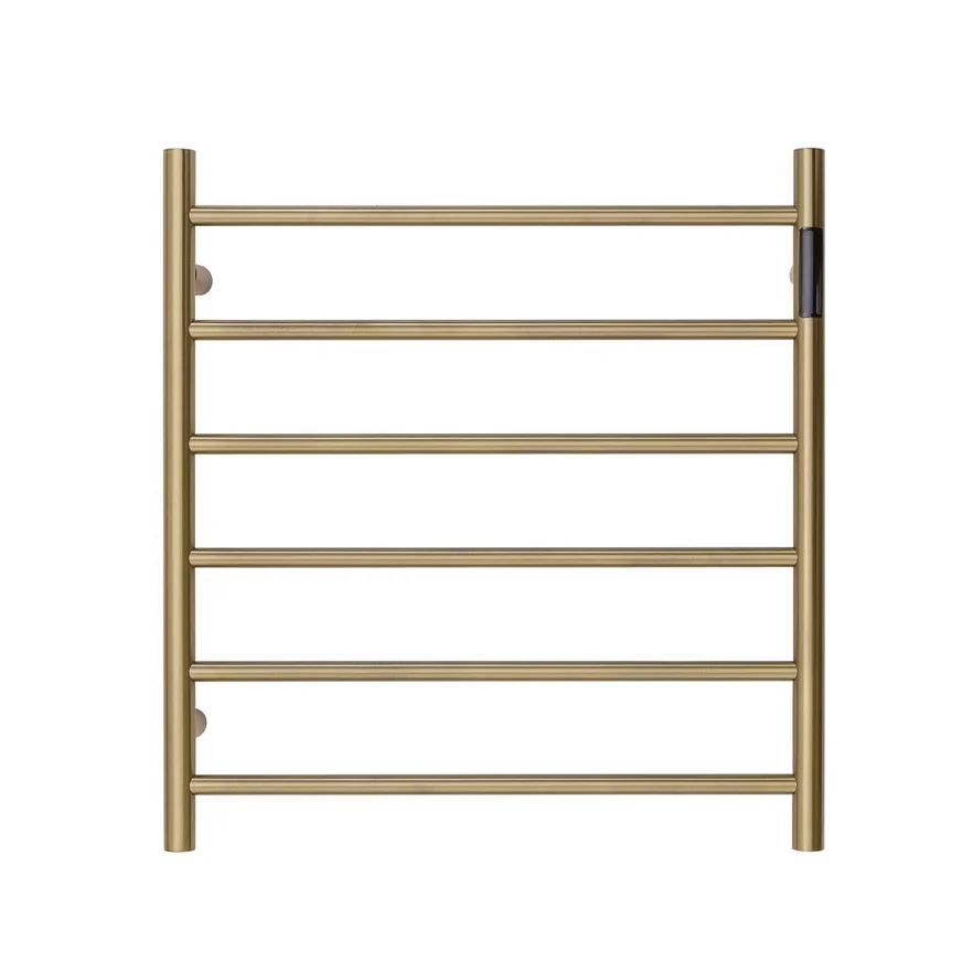 Heated Towel Rack Premium Brushed Gold with LED Control - 6