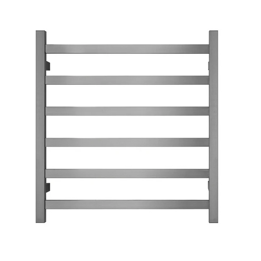 Heated Towel Rack Premium Gunmetal - 6 Bars Square Design