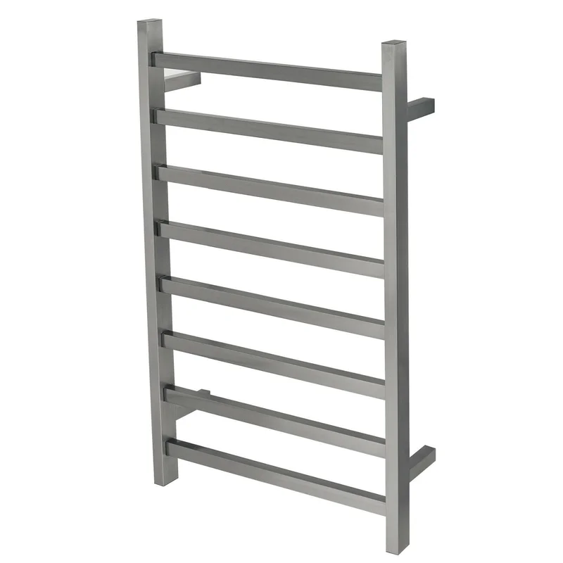 Heated Towel Rack Premium Gunmetal - 8 Bars Square Design