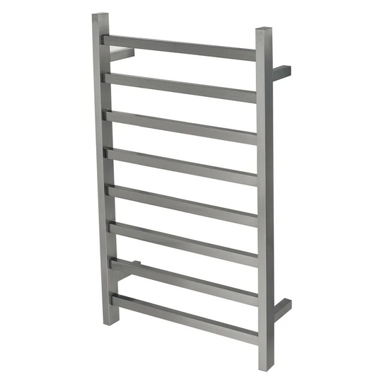 Heated Towel Rack Premium Gunmetal - 8 Bars Square Design