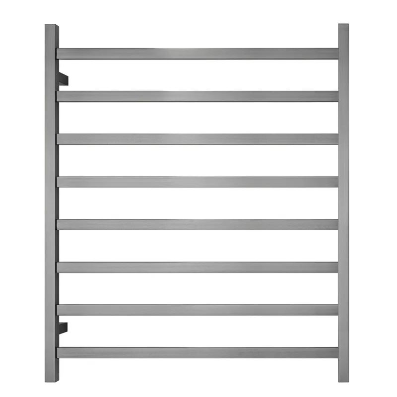 Heated Towel Rack Premium Gunmetal - 8 Bars Square Design