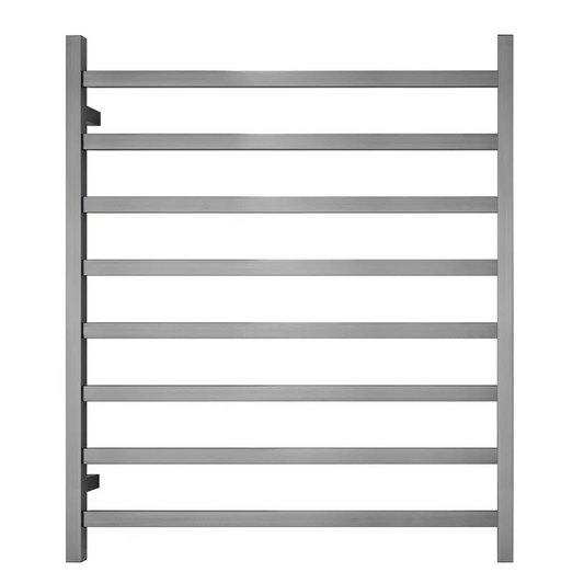 Heated Towel Rack Premium Gunmetal - 8 Bars Square Design