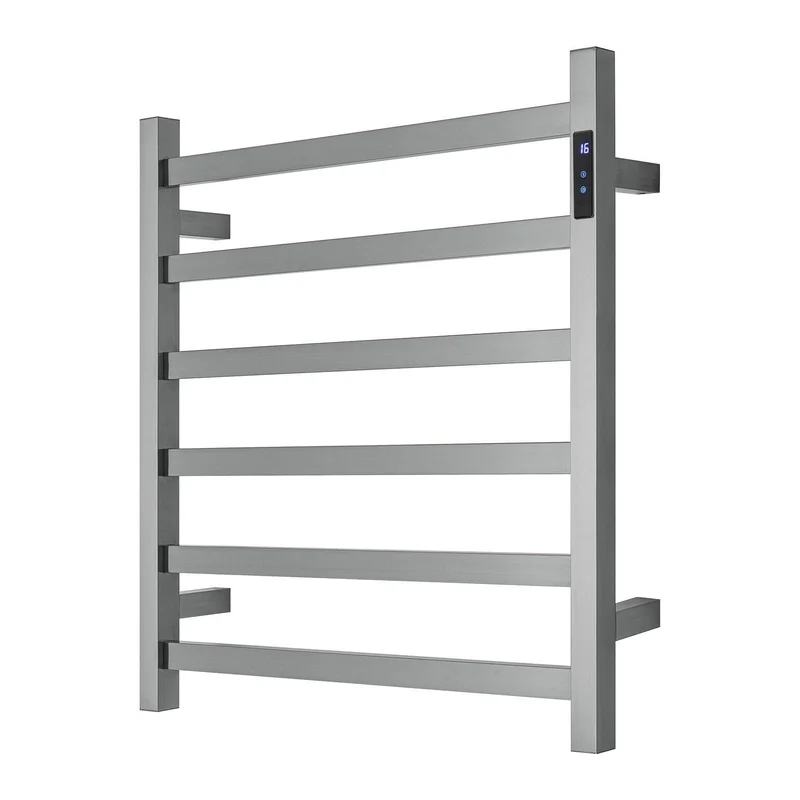 Heated Towel Rack Premium Gunmetal with LED Control - 6