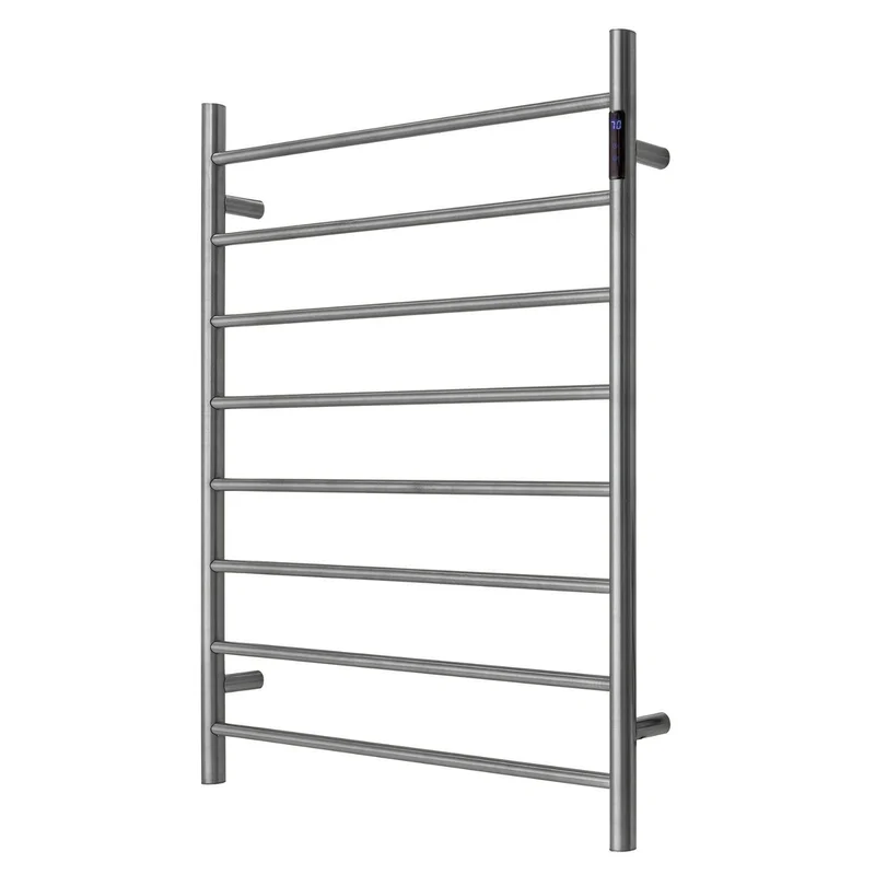 Heated Towel Rack Premium Gunmetal with LED Control - 8