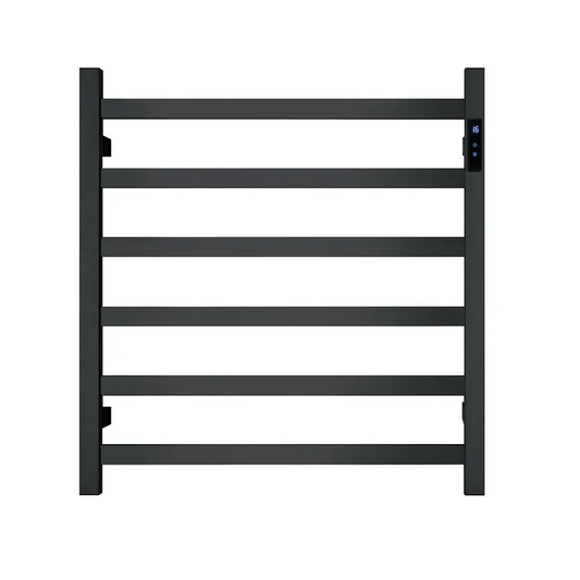 Heated Towel Rack Premium Matte Black with LED Control - 6