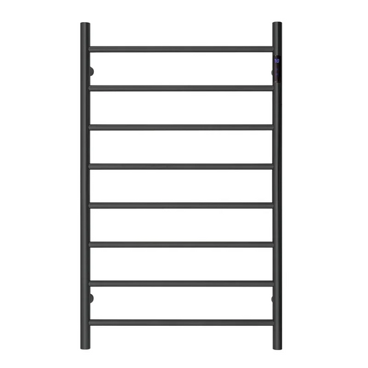 Heated Towel Rack Premium Matte Black with LED Control - 8