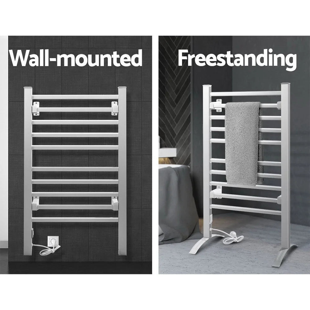 Heated Towel Rail Rack Bathroom Aluminum Rails Warmer