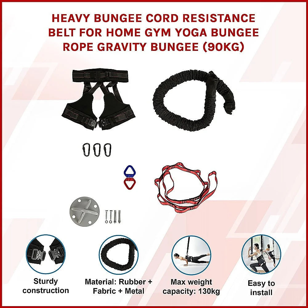 Heavy Bungee Cord Resistance Belt for Home Gym Yoga Bungee