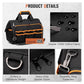 Heavy-Duty 17-Inch Tool Bag with 46 Pockets Waterproof Base